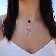 COLLIER PLAQUE OR 18Kt Collection "Or marteler"