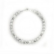 Le fil de bracelet Homme Grave « Turquoise » Blanc