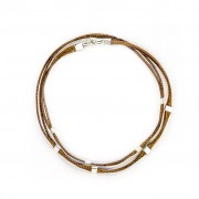 Le fil de bracelet Accord de duo Brun foncé