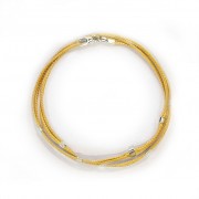 Le fil de bracelet Accord de duo Chaud Beige