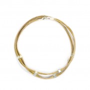 Le fil de bracelet Accord de duo Beige Froid
