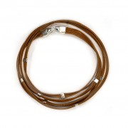 Le fil de bracelet Accord de quatre Brun fonce