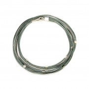 Le fil de bracelet Accord de quatre Gris clair mat