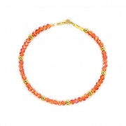 Le fil de bracelet Creschendo Plaqué or Orange