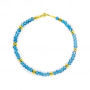 Le fil de bracelet Creschendo Plaqué or Blue transparent