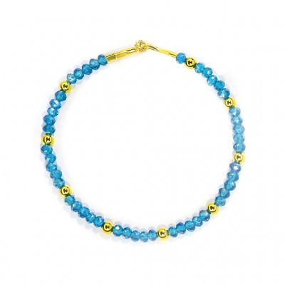 The bracelet thread Creschendo Gilding Blue transparent