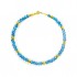 Le fil de bracelet Creschendo Plaqué or Blue transparent Le fil de bracelet Creschendo Plaqué or Blue transparent