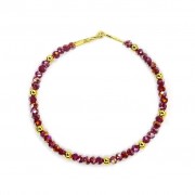 Le fil de bracelet Creschendo Plaqué or Rouge