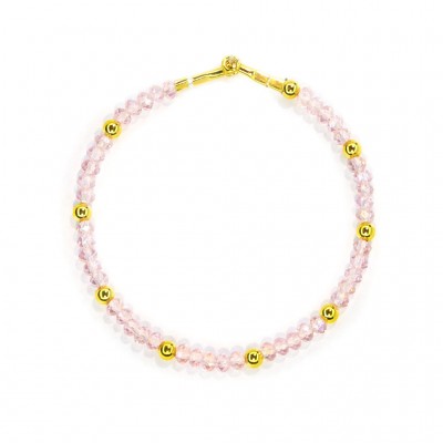 The bracelet thread Creschendo Gilding Pink transparent