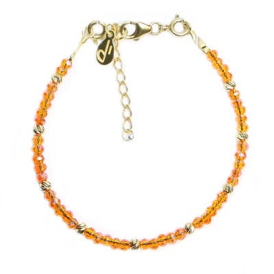 Bracelet en Argent 925 Plaqué or Collection Creschendo "Dark Red Coral"