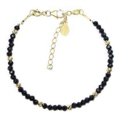 Bracelet en Argent 925 Plaqué or Collection Creschendo "Black"