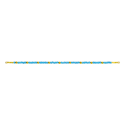 Le fil de bracelet Creschendo Plaqué or Blue transparent