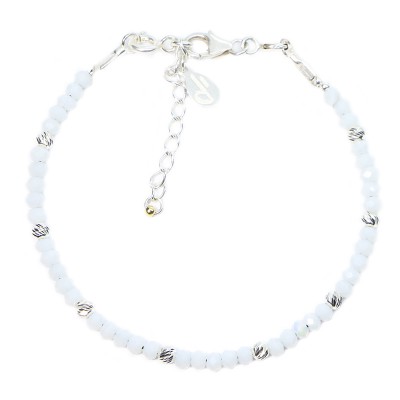 Браслет из серебра 925 пробы, коллекция Creschendo "White Alabaster"
