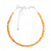 Silver 925 bracelet, collection Creschendo "Dark Red Coral"