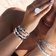 Silver 925 bracelet, collection Creschendo "Black"