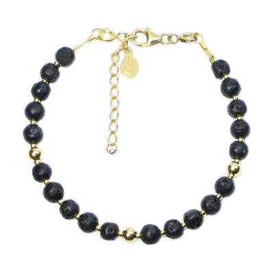 Silver 925 Gold plated bracelet, collection Grave "Pierre de Lave"