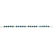 Silver 925 Gold plated bracelet, collection Grave "Oeil de Tigre Bleu"