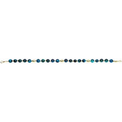 Silver 925 Gold plated bracelet, collection Grave "Oeil de Tigre Bleu" Silver 925 Gold plated bracelet, collection Grave "Oeil de Tigre Bleu"