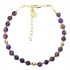 Silver 925 Gold plated bracelet, collection Grave "Jaspe Fushia" Silver 925 Gold plated bracelet, collection Grave "Jaspe Fushia"