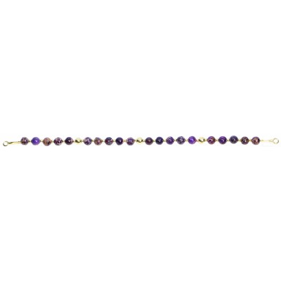 Silver 925 Gold plated bracelet, collection Grave "Jaspe Fushia" Silver 925 Gold plated bracelet, collection Grave "Jaspe Fushia"