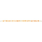 Bracelet en Argent 925 Plaqué or Collection Grave "Jaspe Orange"