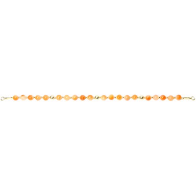 Silver 925 Gold plated bracelet, collection Grave "Jaspe Orange"
