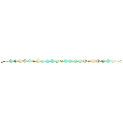 Silver 925 Gold plated bracelet, collection Grave "Jaspe Bleu Pacific"