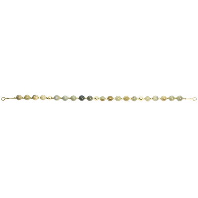 Silver 925 Gold plated bracelet, collection Grave "Jaspe Marron" Silver 925 Gold plated bracelet, collection Grave "Jaspe Marron"