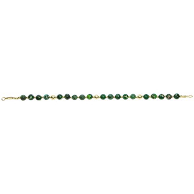 Silver 925 Gold plated bracelet, collection Grave "Jaspe Vert"