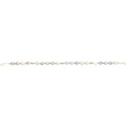 Bracelet en Argent 925 Plaqué or Collection Grave "Jaspe Gris"