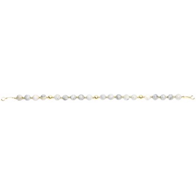 Silver 925 Gold plated bracelet, collection Grave "Jaspe Gris" Silver 925 Gold plated bracelet, collection Grave "Jaspe Gris"