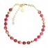 Silver 925 Gold plated bracelet, collection Grave "Jaspe Rouge" Silver 925 Gold plated bracelet, collection Grave "Jaspe Rouge"
