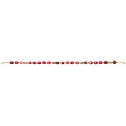 Bracelet en Argent 925 Plaqué or Collection Grave "Jaspe Rouge"