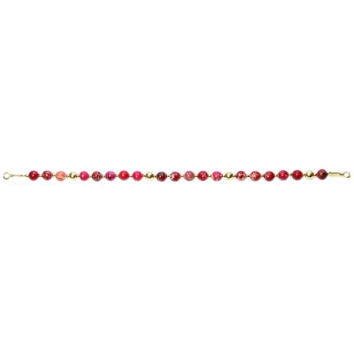 Silver 925 Gold plated bracelet, collection Grave "Jaspe Rouge"