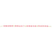 Bracelet en Argent 925 Plaqué or Collection Grave "Calcédoine Rose"