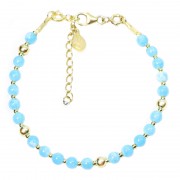 Bracelet en Argent 925 Plaqué or Collection Grave "Amazonite"