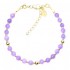 Silver 925 Gold plated bracelet, collection Grave "Calcédoine Mauve" Silver 925 Gold plated bracelet, collection Grave "Calcédoine Mauve"