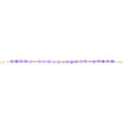 Bracelet en Argent 925 Plaqué or Collection Grave "Calcédoine Mauve"