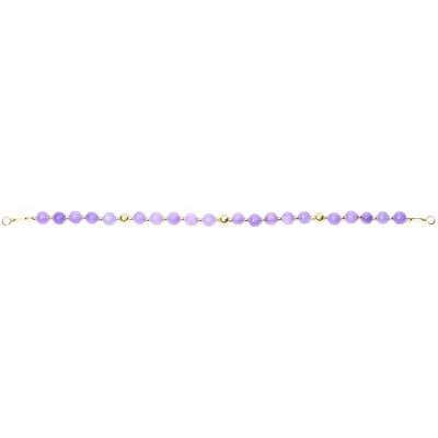 Silver 925 Gold plated bracelet, collection Grave "Calcédoine Mauve"