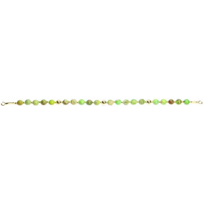Silver 925 Gold plated bracelet, collection Grave "Jaspe Vert Claire"
