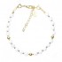 Silver 925 Gold plated bracelet, collection Grave "Agate Blanc" Silver 925 Gold plated bracelet, collection Grave "Agate Blanc"
