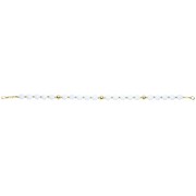 Bracelet en Argent 925 Plaqué or Collection Grave "Agate Blanc"