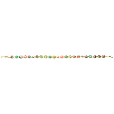 Silver 925 Gold plated bracelet, collection Grave "Jaspe Arc en Ciel"