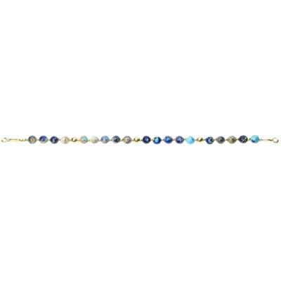 Silver 925 Gold plated bracelet, collection Grave "Jaspe Viene Bleu" Silver 925 Gold plated bracelet, collection Grave "Jaspe Viene Bleu"