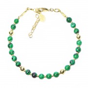 Bracelet en Argent 925 Plaqué or Collection Grave "Malachite"