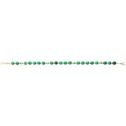 Bracelet en Argent 925 Plaqué or Collection Grave "Malachite"
