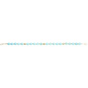 Silver 925 Gold plated bracelet, collection Grave "Turquoise Bleu"