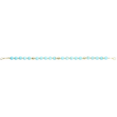 Bracelet en Argent 925 Plaqué or Collection Grave "Turquoise Bleu"