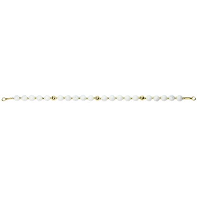 Bracelet en Argent 925 Plaqué or Collection Grave "Turquoise Blanc"