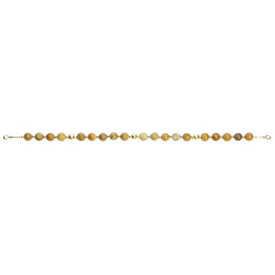 Bracelet en Argent 925 Plaqué or Collection Grave "Pierre de Bois"